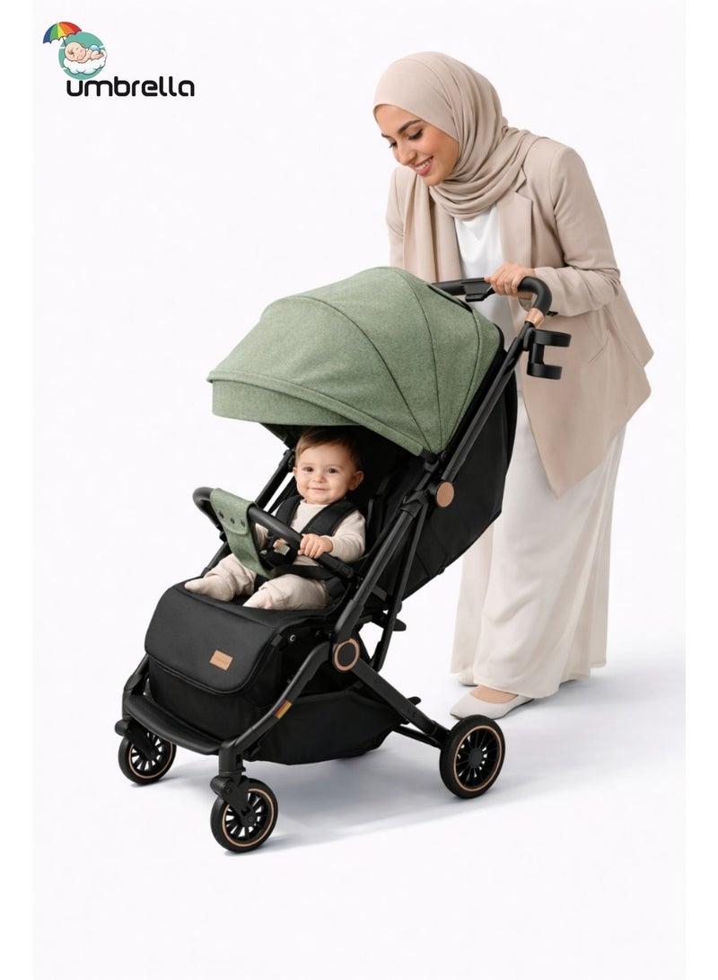 umbrella Stroller umbrella X5  flip arm High quality-dark green - Image 1
