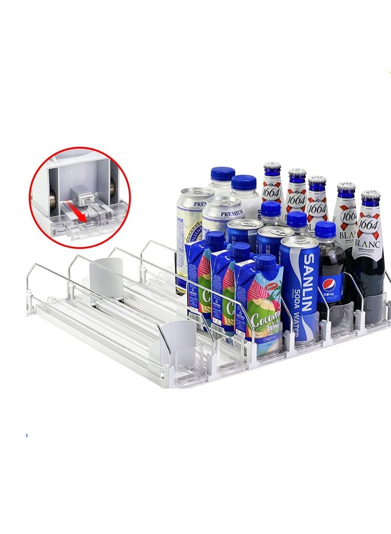 الأزرق جي دبليو 5 - صف الربيع نوع الذاتي دفع نوع الثلاجة المشروبات جامع العرض قابل للتعديل موزع المياه الثلاجة الكمال حل مخزن مخزن أدوات المائدة / آلة البيع بالعملة تخزين المشروبات - Image 1