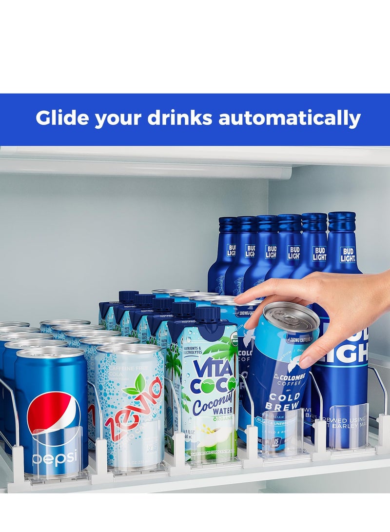 الأزرق جي دبليو 5 - صف الربيع نوع الذاتي دفع نوع الثلاجة المشروبات جامع العرض قابل للتعديل موزع المياه الثلاجة الكمال حل مخزن مخزن أدوات المائدة / آلة البيع بالعملة تخزين المشروبات - Image 2