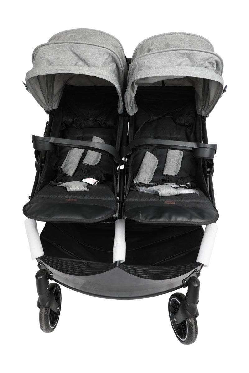Double stroller (for two children) - comfortable and safe design with double canopies - Image 1