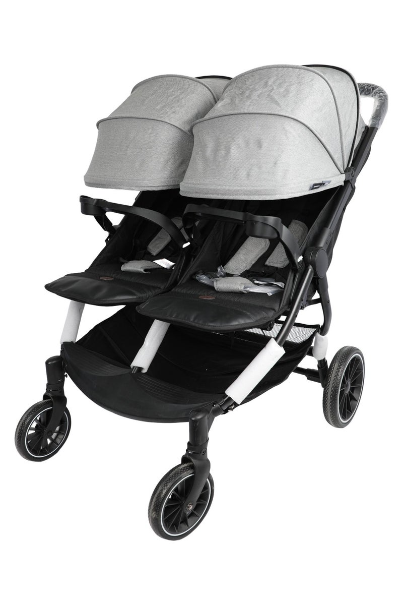 Double stroller (for two children) - comfortable and safe design with double canopies - Image 2