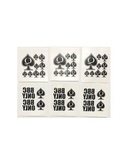 39 Piece Quees of Spades BBC Only Temporary Tattoo Set - 6 Sheets