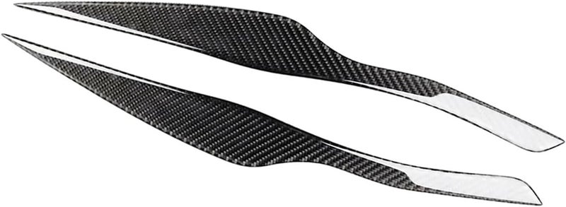 QASULER Carbon Fiber Headlight Eyelid Trim for BMW E90 E91 - Image 1