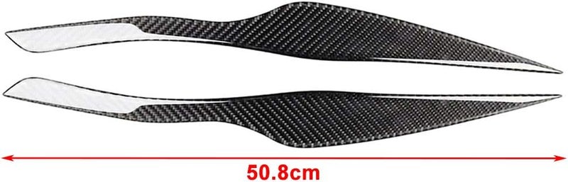 QASULER Carbon Fiber Headlight Eyelid Trim for BMW E90 E91 - Image 2