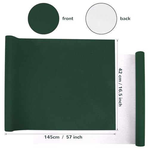 fuceury Book Cloth for Book Binding 57 x 17 Inch Dark Green Fabric Surface Paper Backed Book Cover - Image 2