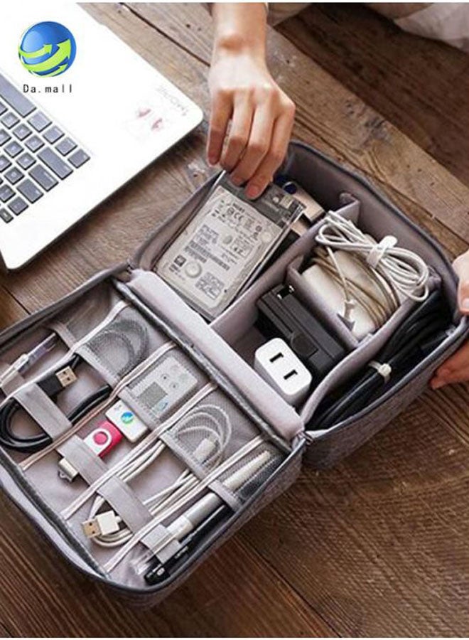 اليشمك حقيبة محمولة لمستلزمات العناية الشخصية رمادي - Image 5