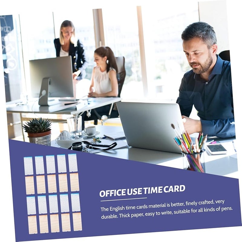 Angoily 100 Sheets Double Sided Weekly Office Attendance Cards For Employee Tracking - Image 3