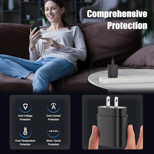 Essri 2Pack 25W USB C Charger for Samsung Galaxy S24 Ultra, Super Quite Fast Charging Type C Block with 3FT C to C Cord for Samsung Galaxy Tab S9 S8 S23 Ultra S22 Ultra S23 S22+ S22 S21 Note 10 Plus 20 - Image 4