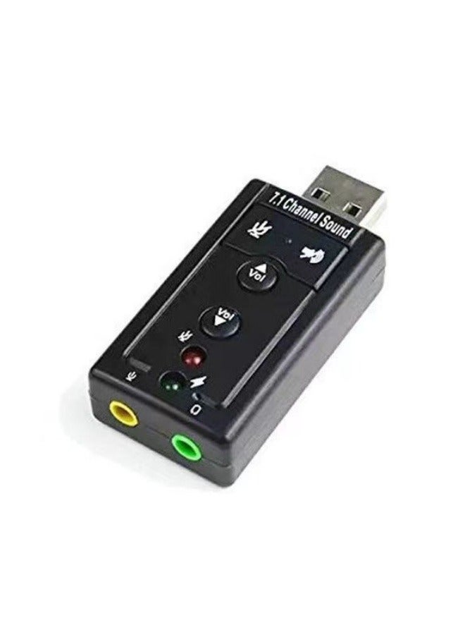 الناقل التسلسلي العام الظاهري 7.1 قناة محول الصوت الخارجي الأسود