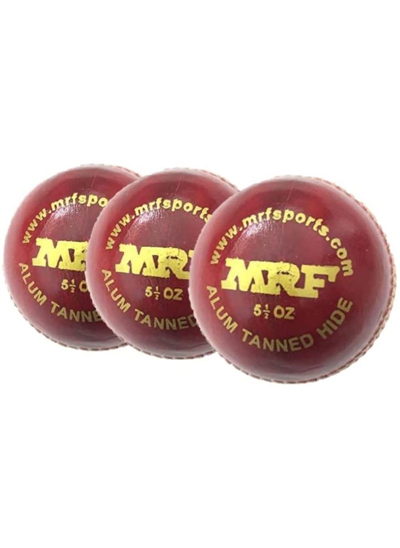 MRF Cricket Ball Club Red Pack of 3  - Image 1