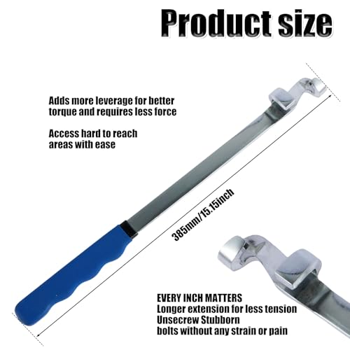 FAMIWIN Wrench Extender Tool 15 Inch Long 1PC Universal Torque Adaptor Extension Wrench Tool Bar For Extra Leverage Ideal for Mechanics DIY to Tight Fasteners Nuts 1PC Blue - Image 3