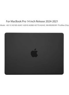 erorex Case Compatible For New Macbook Pro 14 Inch 2024 2023 2022 2021 M4 A3112 A3185 A3401 M3 A2918 A2992 M2 A2779 M1 A2442 Pro Max Chip With Touch Id Laptop Plastic Hard Shell Cover Matte Black  - Image 4