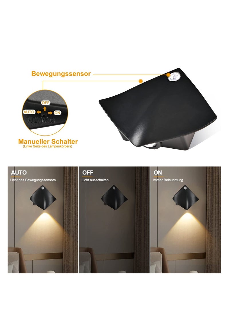 Y&D 2 Pack USB Rechargeable Night Light, Motion Sensor Light Indoor, Brightness Adjustable with Adhesive Pads and Magnet, Suitable for Closet, Cabinet, Kitchen, Bedroom Wall  - Image 2