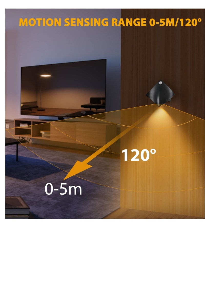 Y&D 2 Pack USB Rechargeable Night Light, Motion Sensor Light Indoor, Brightness Adjustable with Adhesive Pads and Magnet, Suitable for Closet, Cabinet, Kitchen, Bedroom Wall  - Image 3