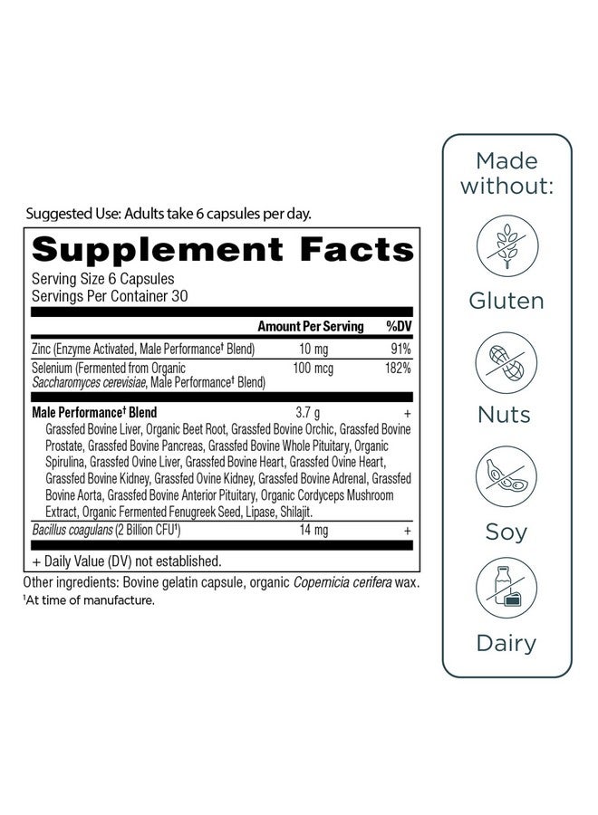 Ancient Nutrition Organ Supplements for Men, Grass-Fed and Wild Organ Complex Capsules, Liver, Prostate, Pancreas Supports Male Performance, Healthy Aging, 180 Ct - Image 2
