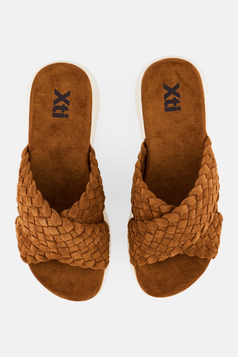Xti Women Slip On Slippers, Brown - Image 3