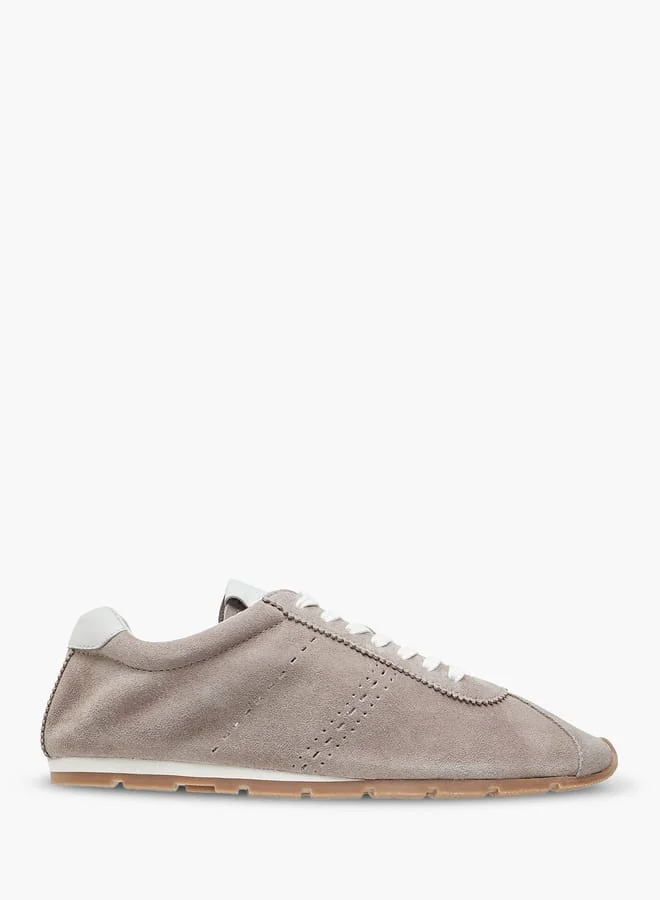 Celeste Women Leather Ankle Sneakers With Lace-Up Closure