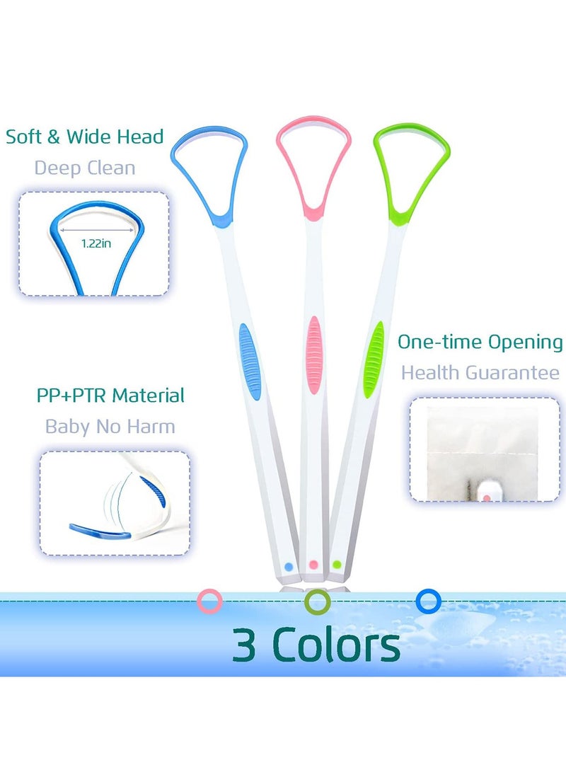Tongue Scraper Stainless Steel Tongue Cleaners 4 Count - Image 2