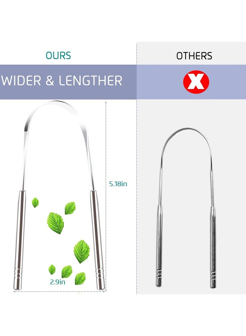 Tongue Scraper Stainless Steel Tongue Cleaners 4 Count - Image 5