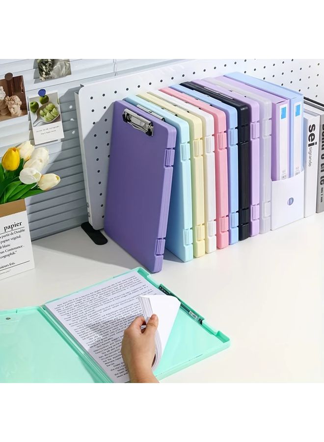 Purple 2 in 1 Multifunctional Storage Writing Board Clip A4 Folder Organizer With 10 Colors Large Capacity - Image 2
