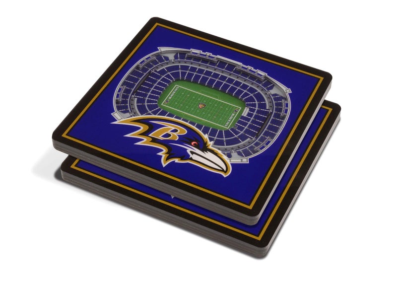 YouTheFan NFL Baltimore Ravens 3D StadiumView Coasters  MT Bank Stadium