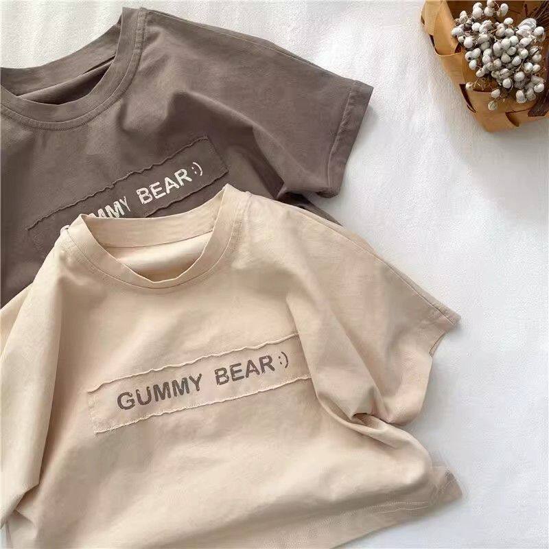 Kids Cotton T-Shirt Cartoon Short Sleeve Round Neck - Image 2