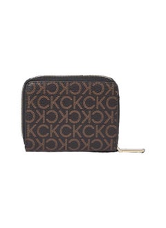 CALVIN KLEIN Women's Recycled Zip Around Logo Wallet, Brown  - Image 2