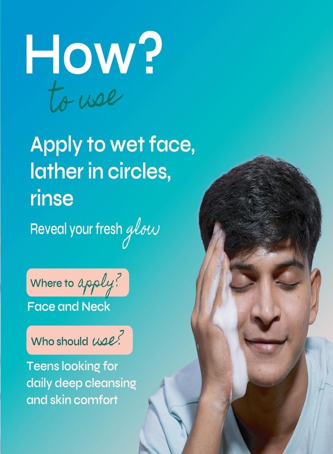 Tikitoro Teens Refreshing Face Wash 100% Vegan Neem, Aloe Vera, Matcha Green Tea Extract, Cleanses & Refreshes, No Parabens & Sulphates, All Skin Types (Age: 11+) (150ml x of 2) - Image 5