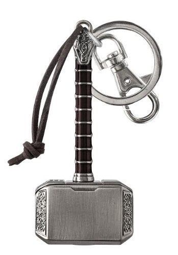Monogram Marvel Thor Hammer 2 Pewter Key Ring , unisex-children, Grey - Image 2