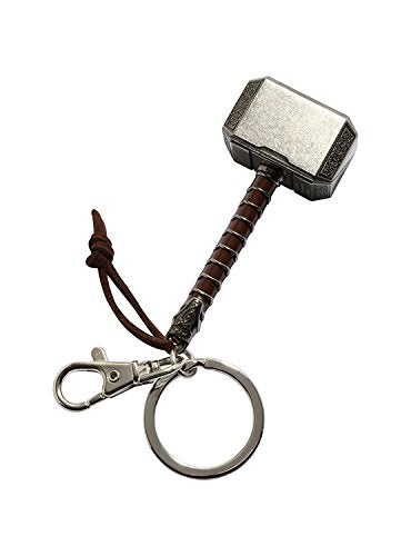 Monogram Marvel Thor Hammer 2 Pewter Key Ring , unisex-children, Grey - Image 3