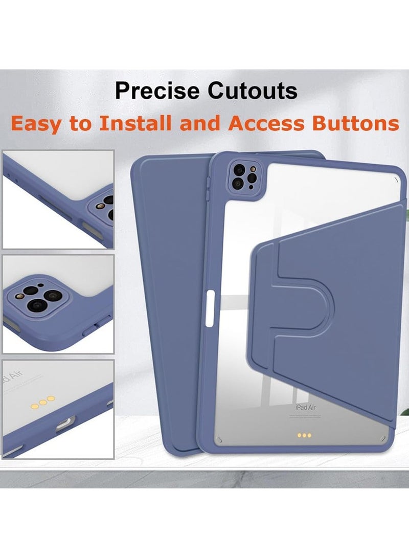 DUSALA Rotating Case for iPad Pro 12.9-Inch (2020), with Pencil Holder,360 Degree Rotation Protective Stand Slim Cover Clear Back, Auto Wake/Sleep (iPad Pro 12.9) - Image 5