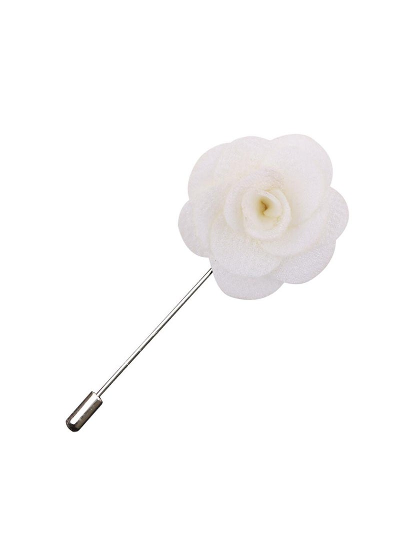 Sweet seven Handmade Camellia Flower Lapel Pins - Set of 12 for Men and Women - Elegant Boutonniere for Wedding and Party Suits - Image 2