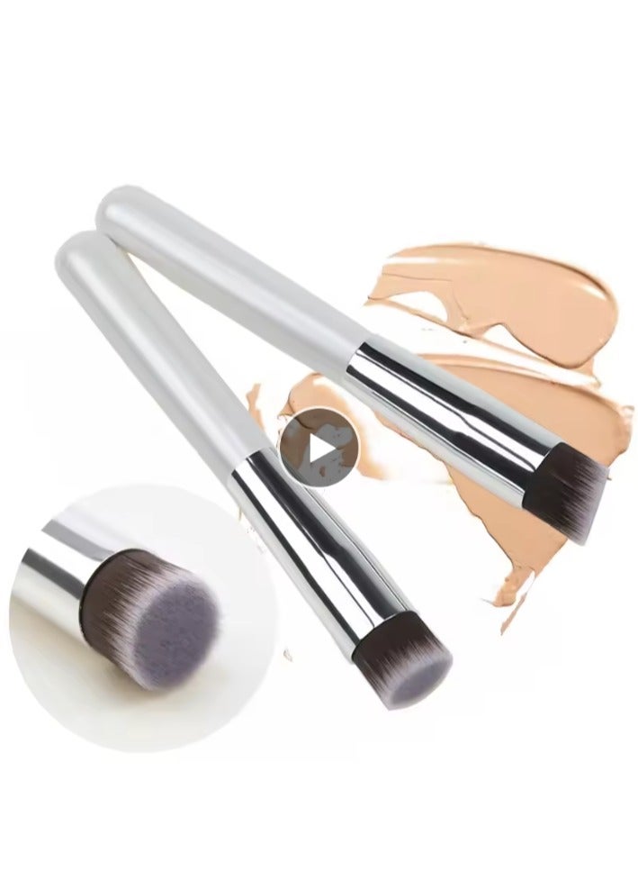 Goolsky Universal Foundation Brush Flat Head Small Brush Wooden Handle Makeup Brush Beauty Tools BB Cream Concealer - Image 1