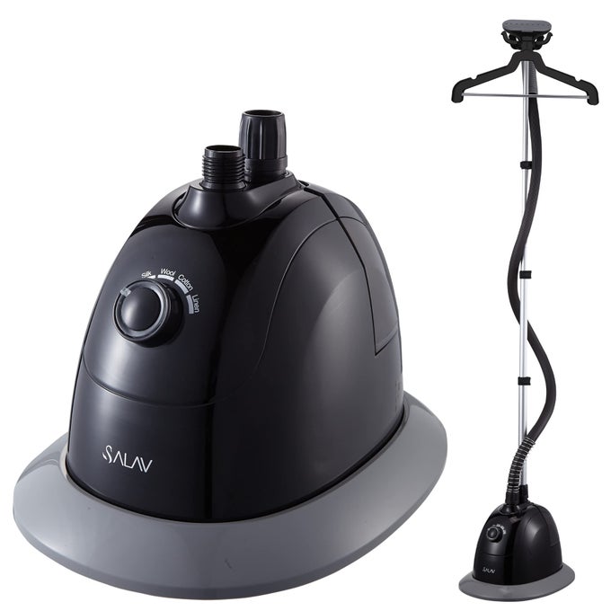 GS34BJ 1500W PERFORMANCE GARMENT STEAMER WITH 360 SWIVEL MULTIHOOK HANGER AND 4 STEAM SETTINGS BLACK