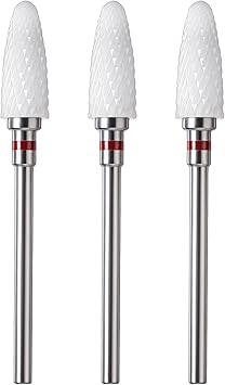 Sibba Nail Drill Bits 3 Pcs Acrylic Nails Carbide Remove Tool Cone Tungsten Set Professional File Cuticle Cleaner 332 Quickly for Manicure Pedicure Home Salon - Image 1