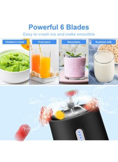 Generic Portable Blender, 500ml Cup for Travel, Mini Personal Size Mixer for Shakes, Fruit Juice, Black  - Image 4