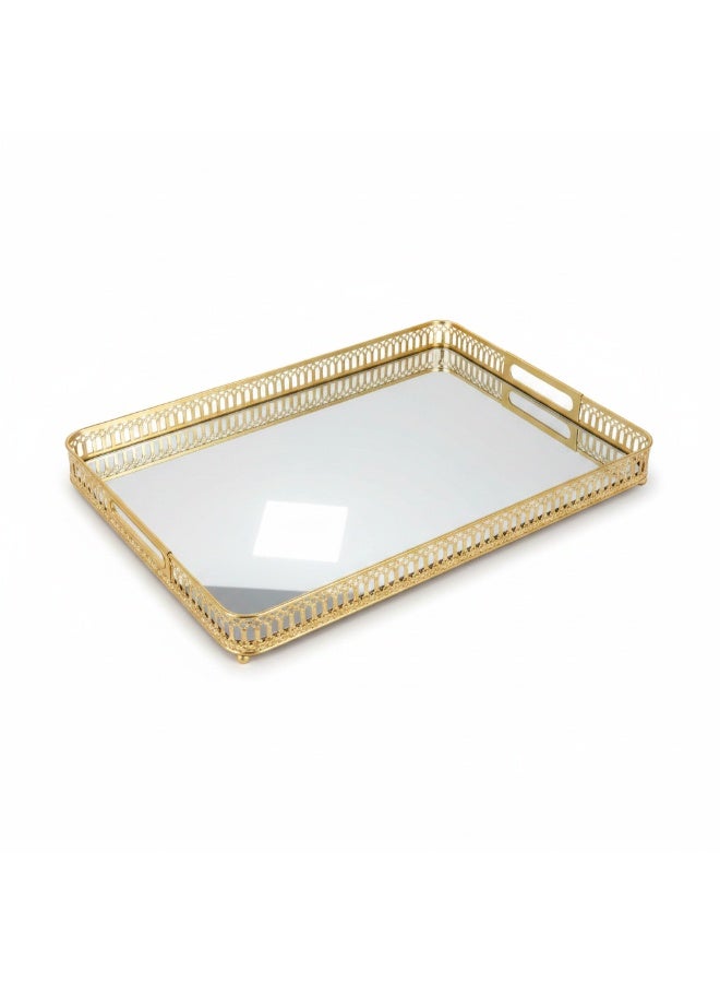 ZOLTEN SERVING TRAY GOLD COLOR 50*29 CM - Image 1