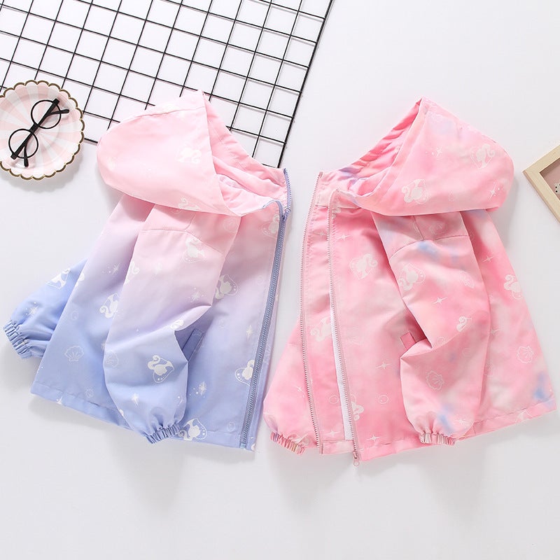 2024 coat girls middle-aged girls Korean casual gradient color charge coat childrens coat in stock wholesale Pink  - Image 4