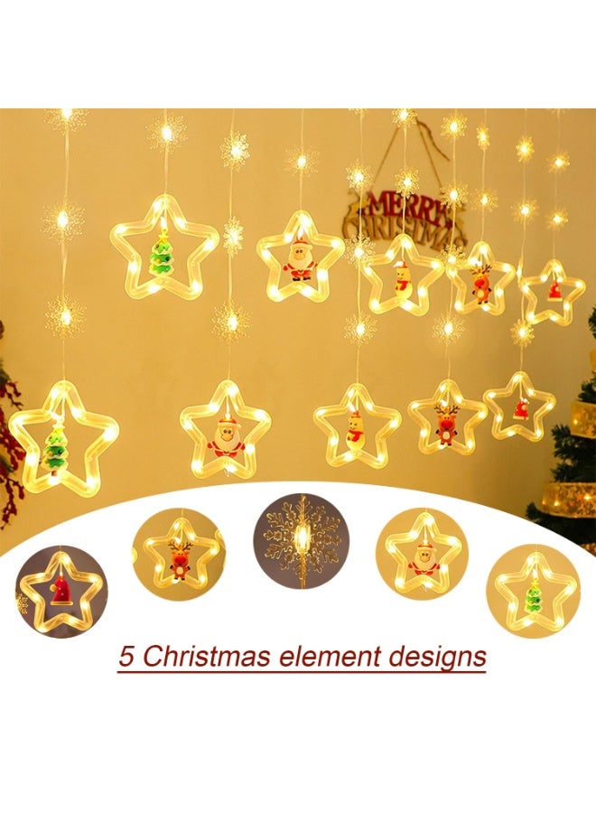 تشيلور أضواء عيد الميلاد من شيلور، ١٠ مصابيح شجرة، ١٢٠ مصباح ليد، تعمل بالبطارية، مزودة بجهاز تحكم عن بعد عبر USB، مع زينة بابا نويل، بطول ٩.٨٤ قدم، مناسبة لغرف النوم وحفلات الزفاف (نجمة). - Image 4