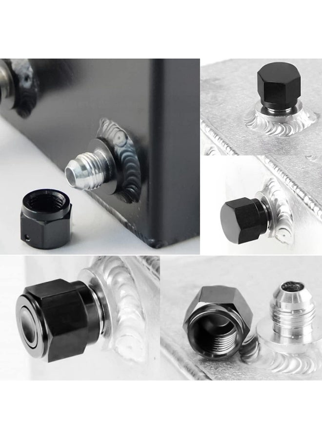 AN4-AN12 Female Flare Cap Block Off Fitting Plug, 1PCS Aluminum Swivel Hex Head Nut Port Adapter, Automotive Modification Accessories for Fuel Oil Line - Image 3