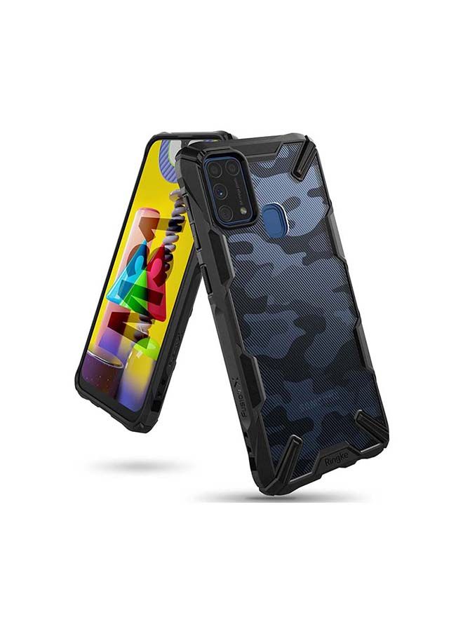 NIBEMINENT Hard Fusion-X Ergonomic Shock Absorption Bumper Case Cover For Samsung Galaxy M31 Camo Black - Image 1