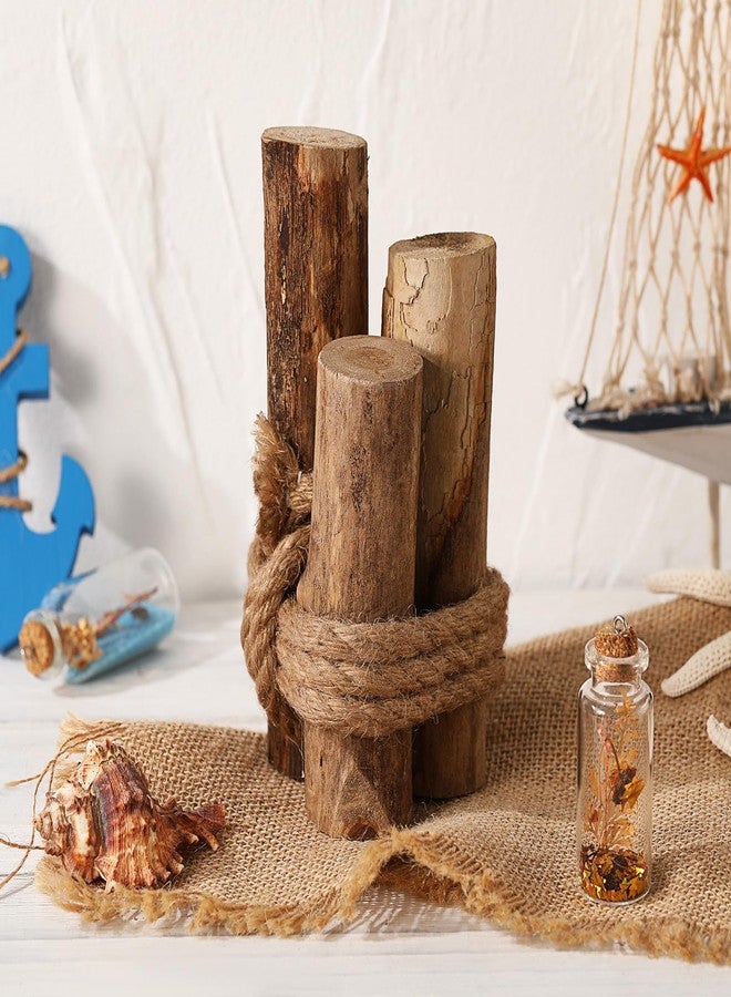 Threehoney 3 Pcs Rustic Wood Table Sign Beach Driftwood Piling Table Centerpiece Coastal Nautical Table Decor Coastal Farmhouse Decor for Summer Kitchen Bedroom Dining Room Decoration - Image 4