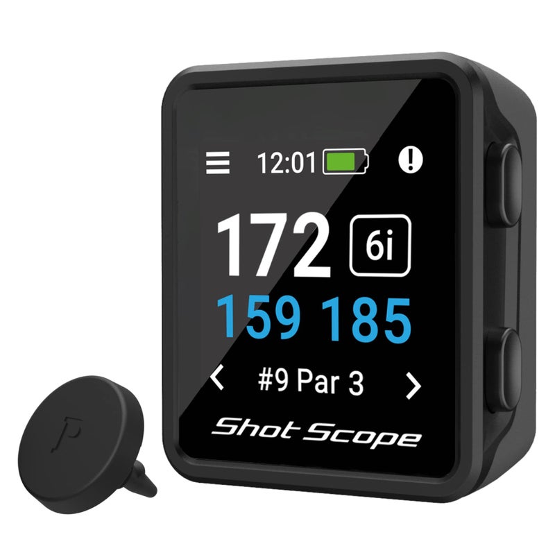 Shot Scope Technologies Shot Scope H4 GPS Handheld with Shot Tracking - F/M/B Green and Hazard Distances - 36,000+ pre-Loaded Courses - 100+ Statistics Including Strokes Gained - No subscriptions  - Image 1