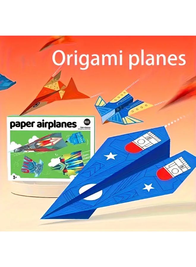 طائرة ورقية أوريغامي نمط مختلط 36 ورقة مع خطوط طي مطبوعة مسبقًا هدية حرفية للقيام بها بنفسك - Image 2