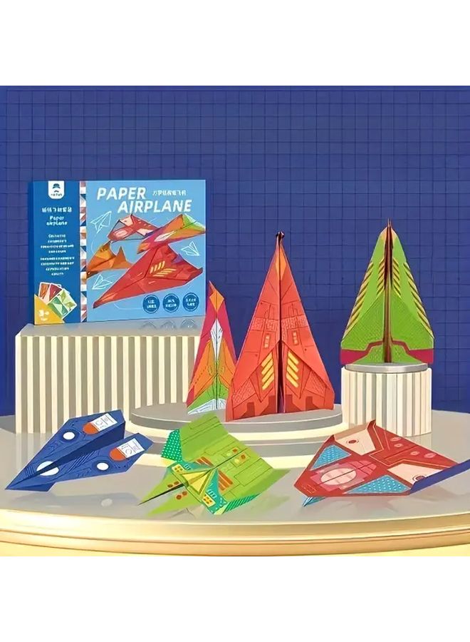 طائرة ورقية أوريغامي نمط مختلط 36 ورقة مع خطوط طي مطبوعة مسبقًا هدية حرفية للقيام بها بنفسك - Image 5