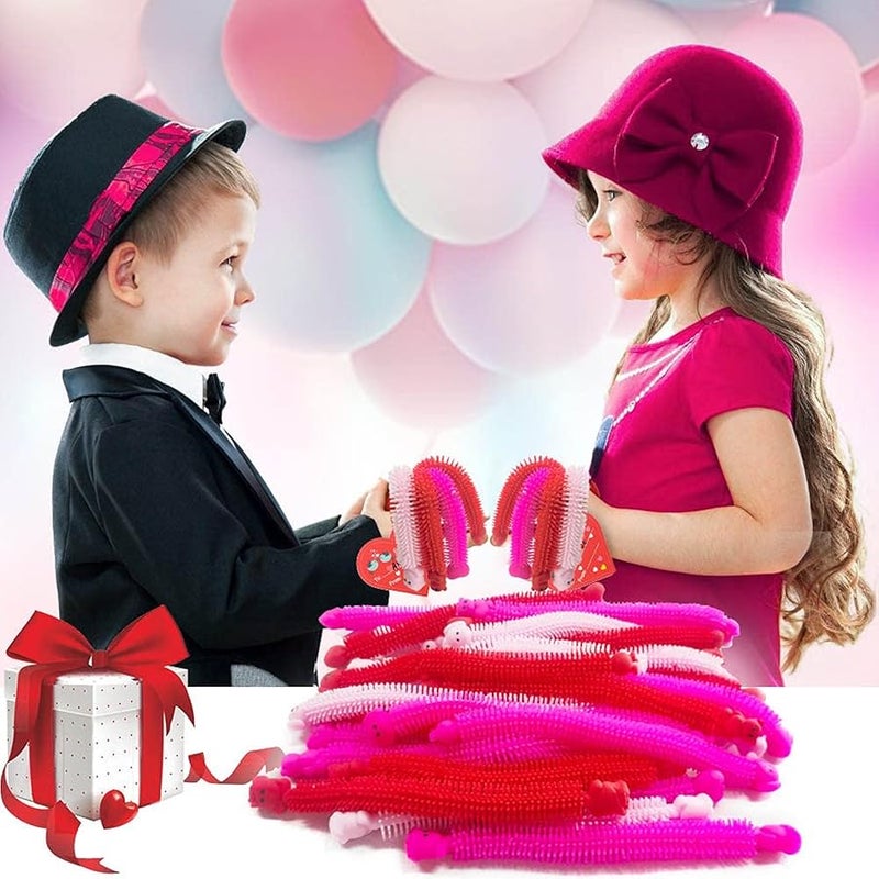 Holydeck 36 Pack Valentines Day Gifts Stretchy Strings Sensory Fidget Toys Pack Autism Toys Great for Kids Treat Bags Gifts Stress Relief Party Favors Valentines Day Gifts (Valentine's) - Image 4