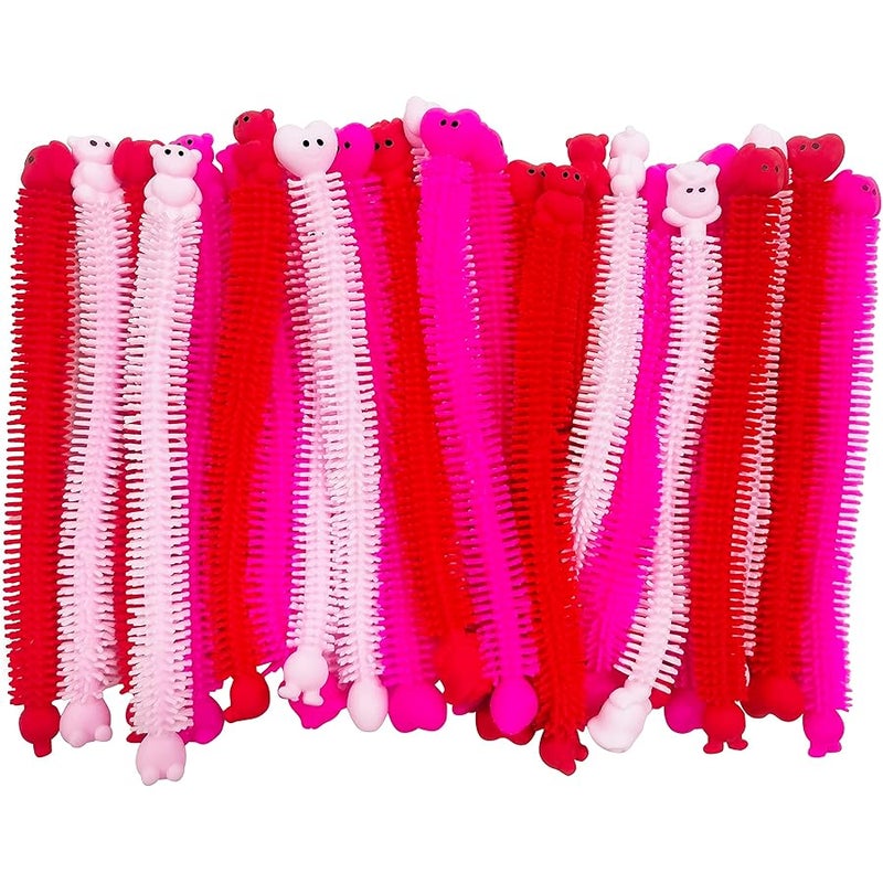 Holydeck 36 Pack Valentines Day Gifts Stretchy Strings Sensory Fidget Toys Pack Autism Toys Great for Kids Treat Bags Gifts Stress Relief Party Favors Valentines Day Gifts (Valentine's) - Image 3