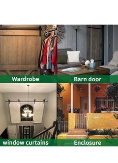 KASTWAVE Sliding Barn Door Bottom Floor Guide, Adjustable Stay Roller Wall Mounted Hardware, Flush Flat Bottom Design, Fit All Size Door, 2 Set  - Image 3