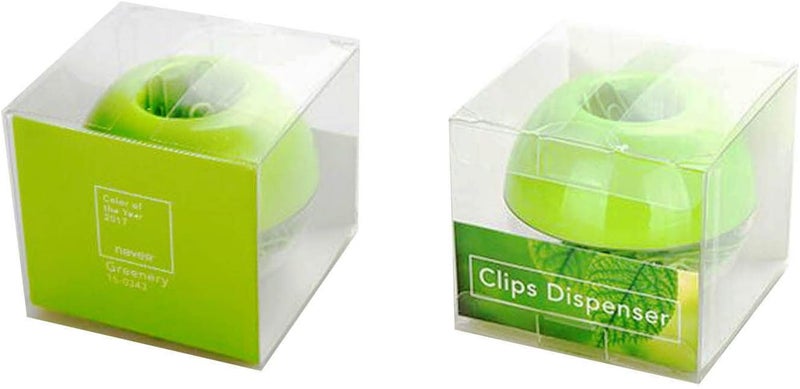 Supfoxer Lime Green Magnetic Paper Clip Holder，100pcs Paper Clips 28mm(1.1") Cute Office Supplies for Desk Organizer - Image 4