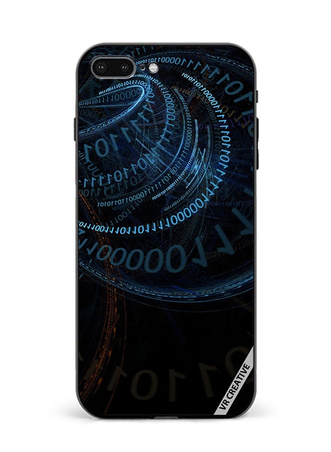 VR CREATIVE Protective Case Cover For Apple iPhone 7 Plus/8 Plus Binary Code Abstract Design Multicolour - Image 1